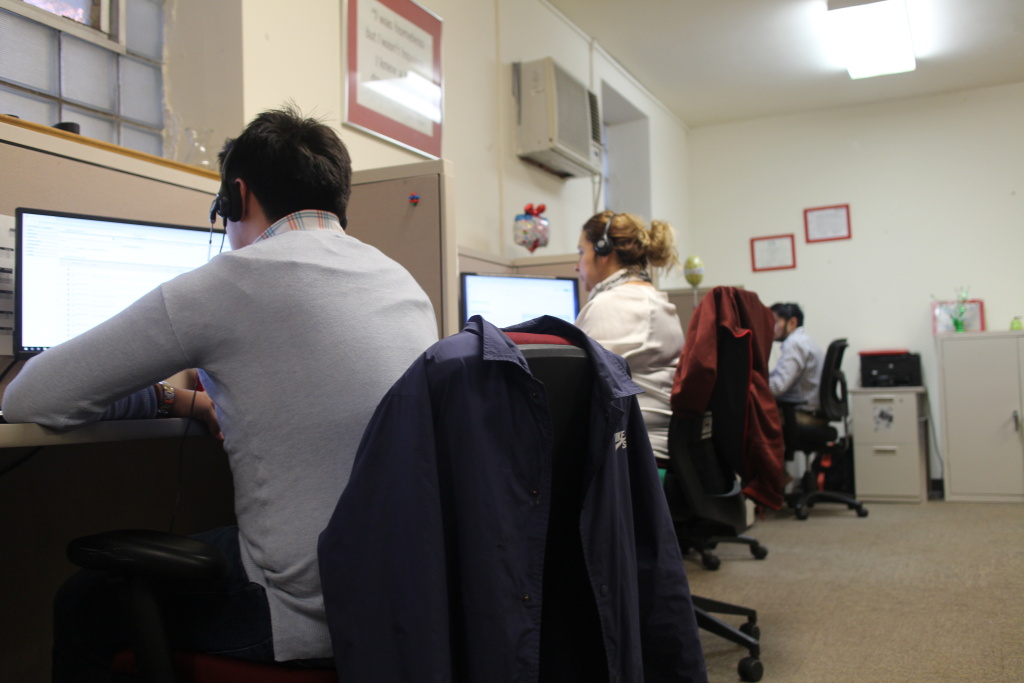 Workers at Chicago’s homelessness prevention call center can point qualifying clients toward emergency financial assistance to avoid eviction, Nov. 14, 2019. Workers at Chicago’s homelessness prevention call center can point qualifying clients toward emergency financial assistance to avoid eviction, Nov. 14, 2019.