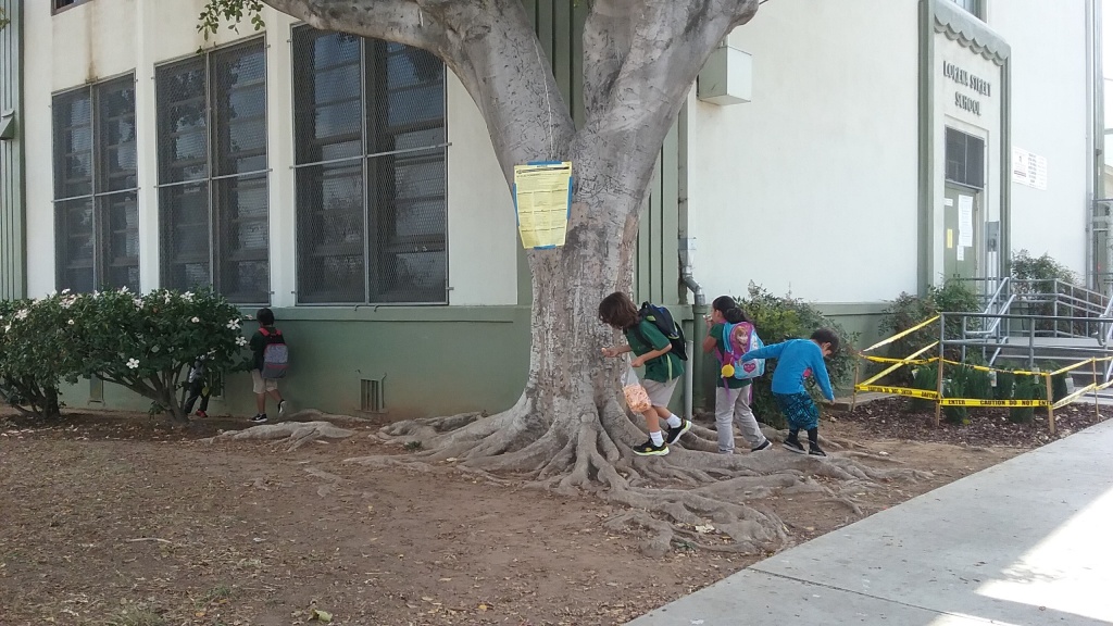 Kids play at Lorena Street School Kids play on Lorena Street Elementary School's outside lawn after school. The Boyle Heights school is one of several that tested high for lead.