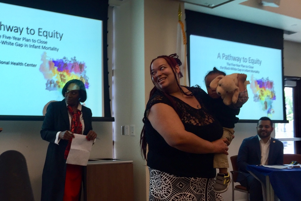Black infant mortality At the action plan event, Mykael Badon shared the story of her complications that led her son to be born at 21 weeks.