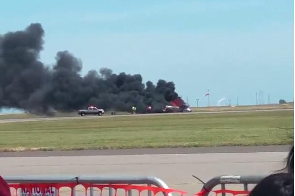 Temetrius O'Bannon, who was in the audience, shared a short video of the crash's aftermath on Instagram.