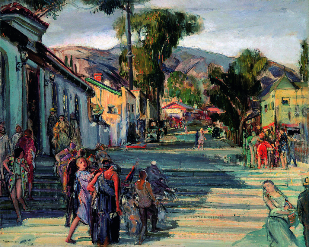 Krause, Johansen Joseph Kleitsch, Café las Ondas, c. 1930. Oil on canvas, 32 x 39 ½ inches. Private Collection, from the Estate of Pearl Martin