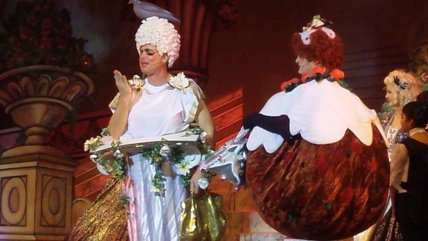 There is nothing like a pantomime dame, dressed as a Christmas pudding (or is it a meatball?) There is nothing like a pantomime dame, dressed as a Christmas pudding (or is it a meatball?)