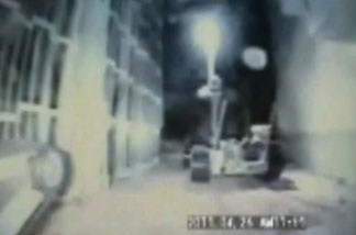 April 29: An image from video taken by Tokyo Electric Power Co. as robots explored the nuclear reactor building of Unit 1 at the Fukushima Dai-Ichi plant.