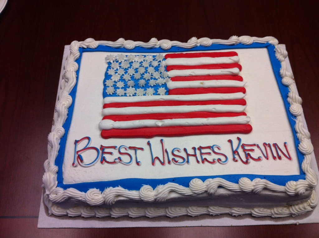 Kevin Ziober's last day at the office started with a sheet cake. Kevin Ziober's last day at the office started with a sheet cake.
