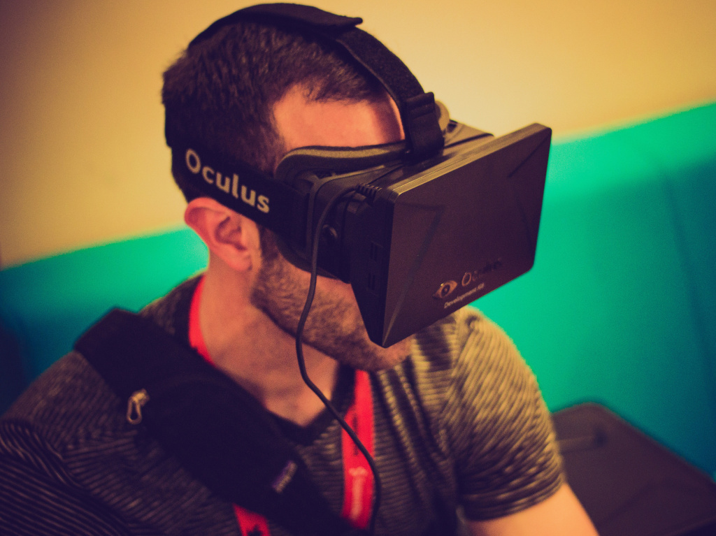 The Oculus Rift virtual reality goggles make for an immersive experience. The Oculus Rift virtual reality goggles make for an immersive experience.