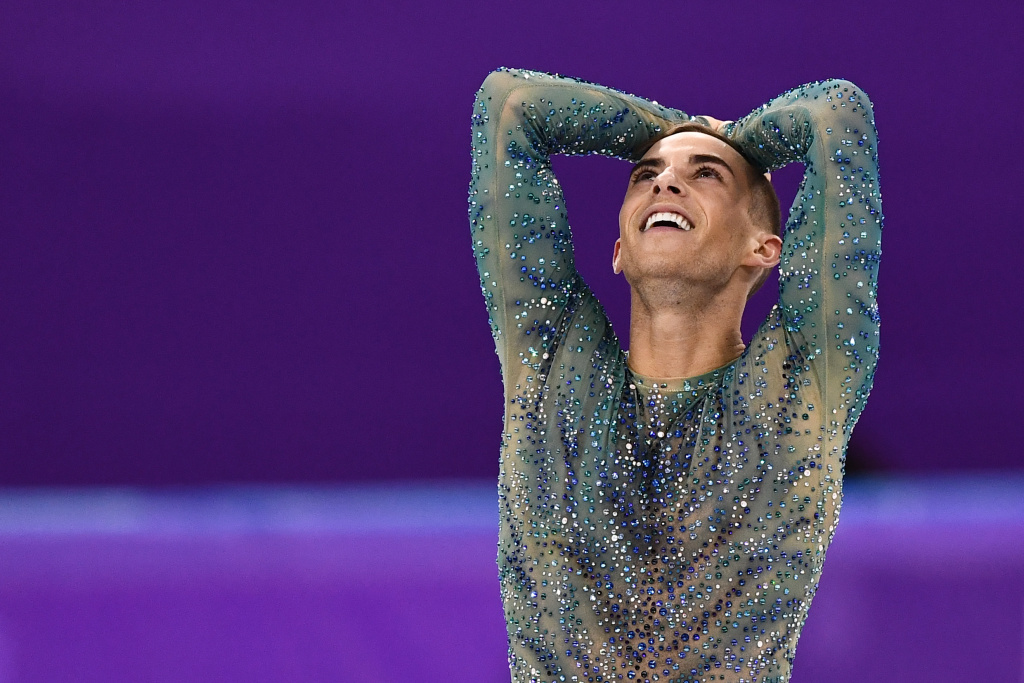 FSKATING-OLY-2018-PYEONGCHANG Adam Rippon of the United States competes during the men's single free program on day eight of the PyeongChang 2018 Winter Olympic Games on February 17, 2018.