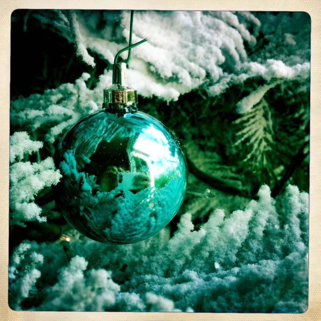 Christmas Ornament, flocked tree