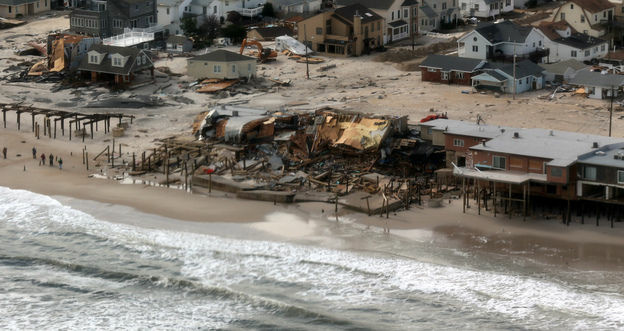 Superstorm Sandy caused massive beach erosion and damage to the Jersey shore. Some people say the beach restoration work, which will largely be paid for with federal tax dollars, will mostly help to protect expensive homes for the wealthy — people who have free access to the beach — while most communities would still be charging fees for public access.