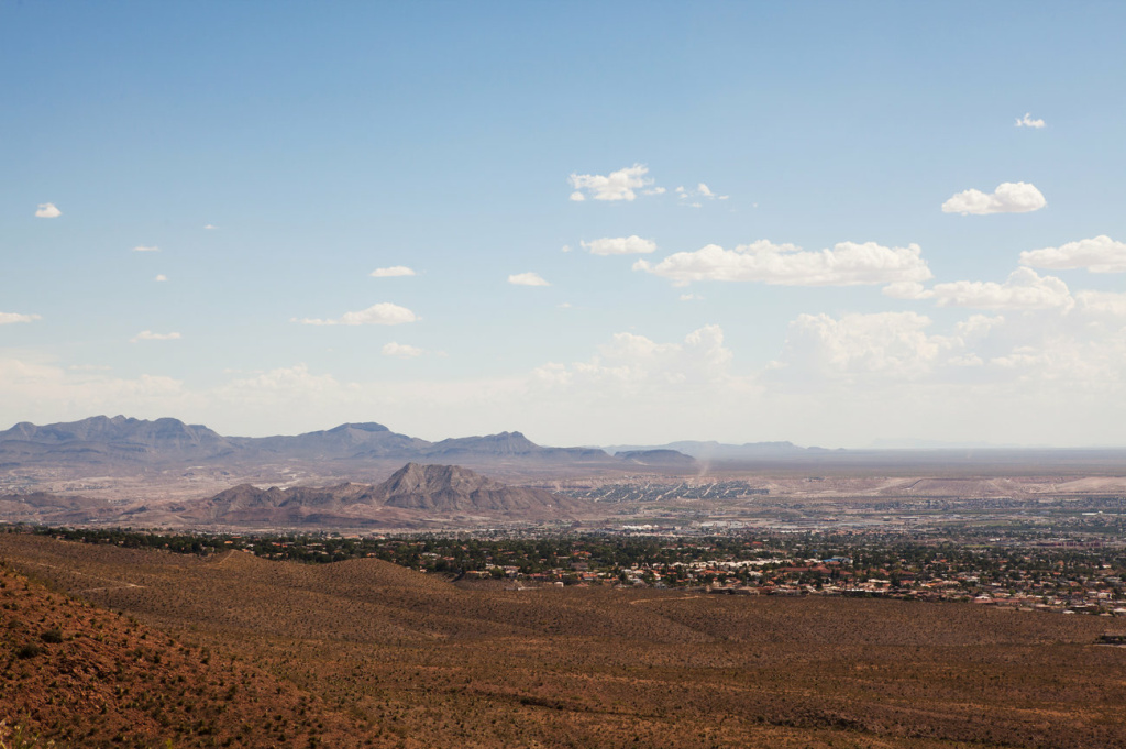The borders of Mexico, Texas and New Mexico converge in a view from Franklin Mountains State Park in El Paso. The borders of Mexico, Texas and New Mexico converge in a view from Franklin Mountains State Park in El Paso.