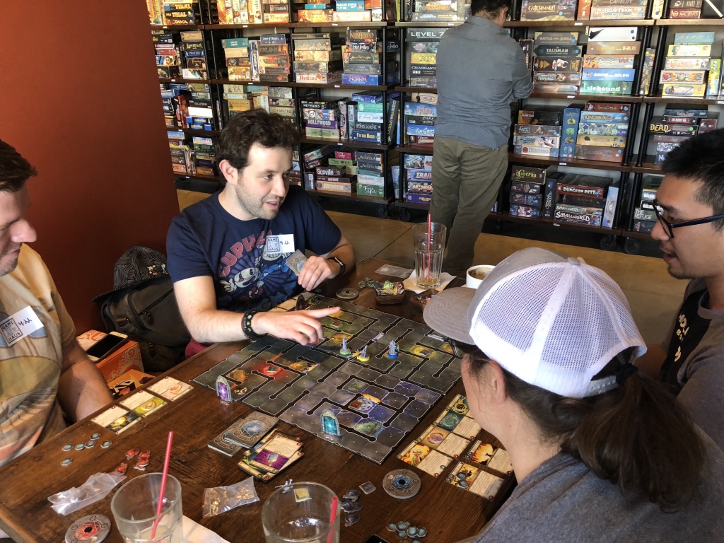Game Haus 6 Luis Galvan is playing the eighth edition of Wiz-War and deciding whether to purchase it for his own collection