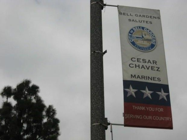 One of a series of city banners honoring local military members, this one for a Marine with a familiar name, September 22, 2010 One of a series of city banners honoring local military members, this one for a Marine with a familiar name, September 22, 2010