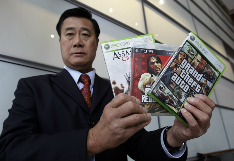 ap_lelandyee.jpg Former California state Senator Leland Yee was arrested for bribery and gun running, all while campaigning against violent video games in the state Senate.