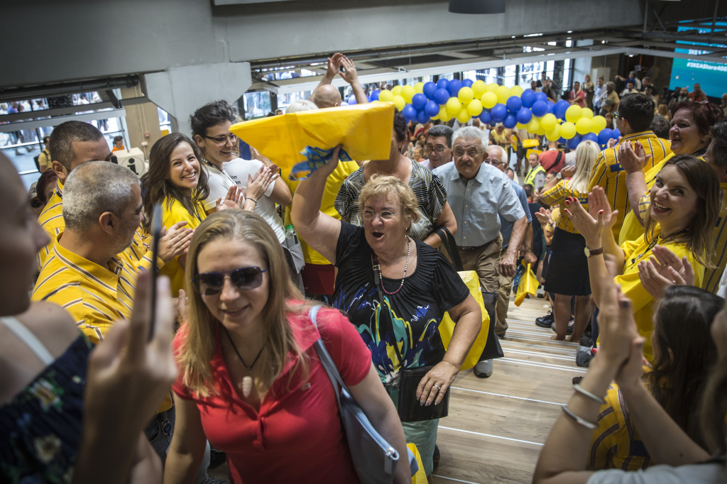 SERBIA-IKEA Customers enter an Ikea AB store carrying shopping bags during the opening of the company's store in Belgrade, Serbia on August 10, 2017.