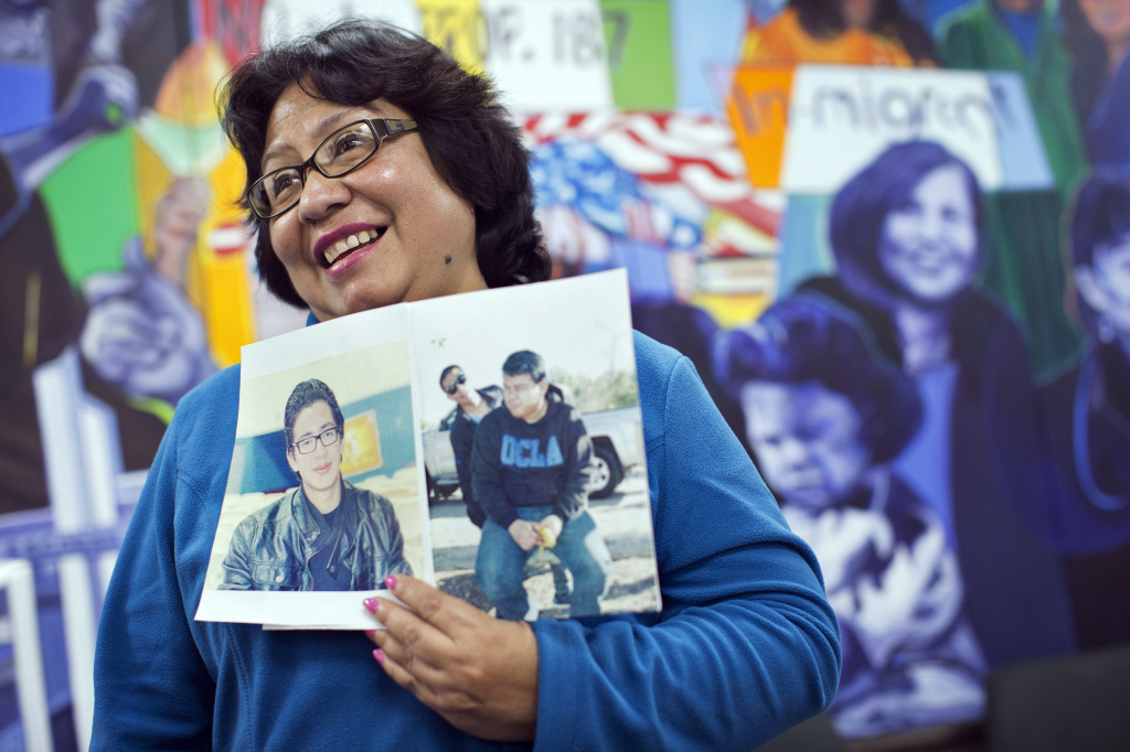 Executive Order on Immigration Presser - 1 Marita Beteta of San Fernando is the mother of two DACA recipients. Beteta attended a press conference at the Coalition for Humane Immigrant Rights of Los Angeles on Monday morning, Nov. 17, 2014. The conference addressed President Barack Obama's expected executive order on immigration this week.