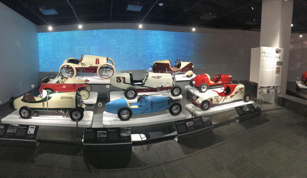 Some of the cars on display in the Sidewalk Speedsters exhibit. Some of the cars on display in the Sidewalk Speedsters exhibit.