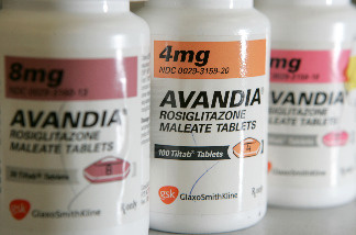 In this photo illustration bottles of Avandia diabetes medication are seen at Jack's Pharmacy May 21, 2007 in San Anselmo, California.