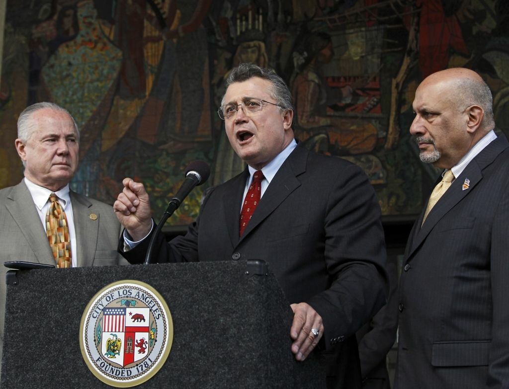 Former mayoral candidate Kevin James endorsed City Attorney Carmen Trutanich for reelection Wednesday.
