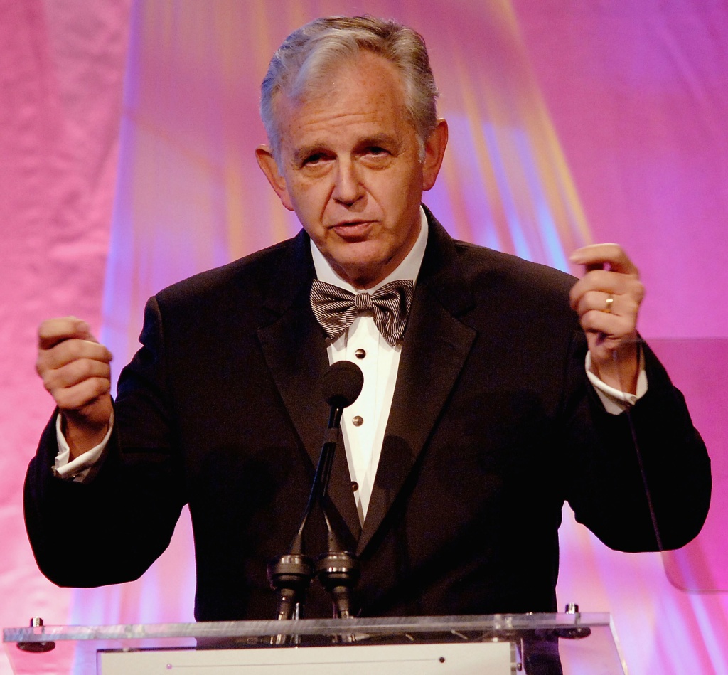 ASCAP Board of Directors Member Bruce Broughton speaks on stage during the 21st Annual ASCAP Film and Television Awards Gala at The Beverly Hilton Hotel in Beverly Hills on April 11, 2006.