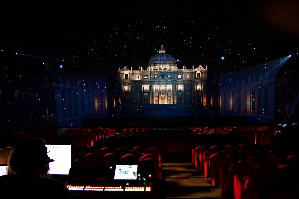 VATICAN-SHOW-SISTINE-CHAPEL Technicians attend a rehearsal of the show