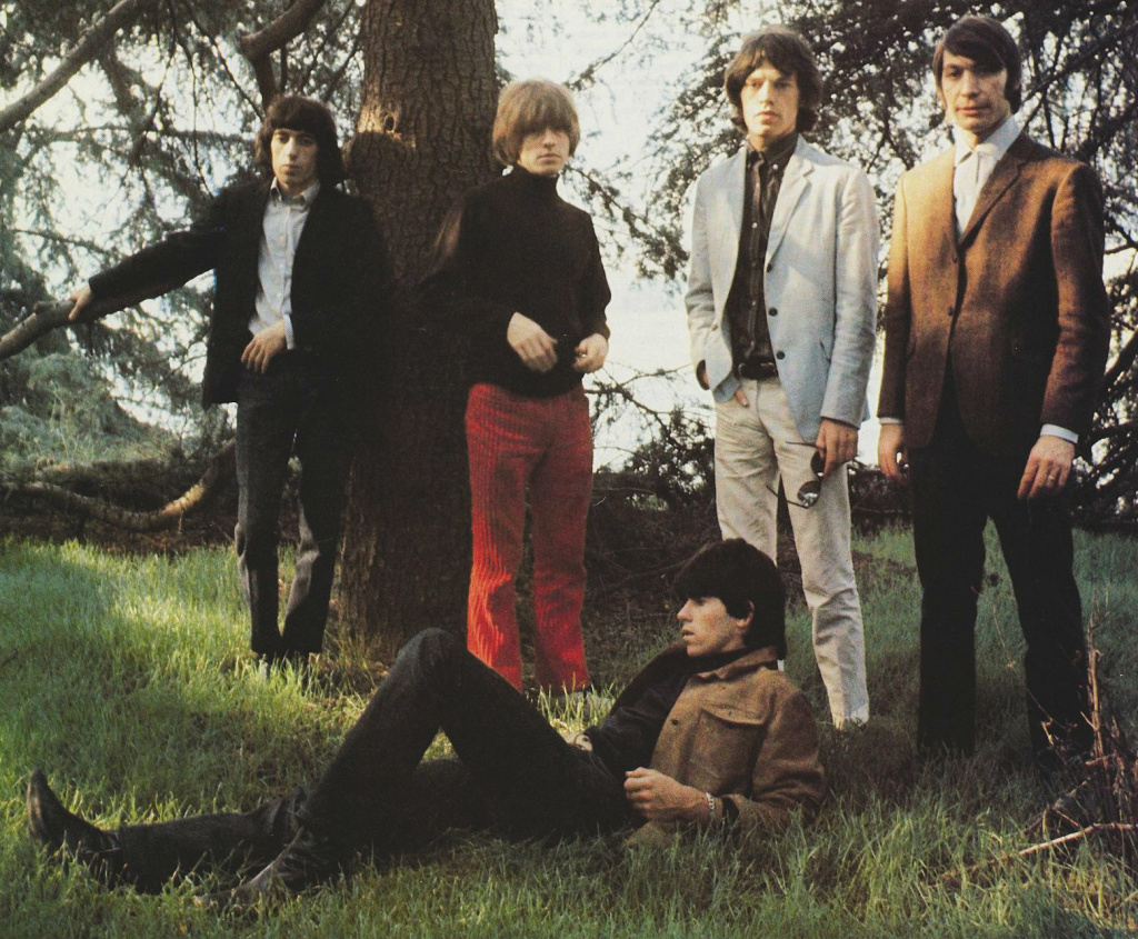 A mono photograph of The Rolling Stones A mono photograph of The Rolling Stones
