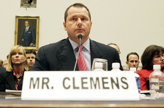 Mercer 9770 Former MLB pitcher Roger Clemens testifying before Congress in 2008.