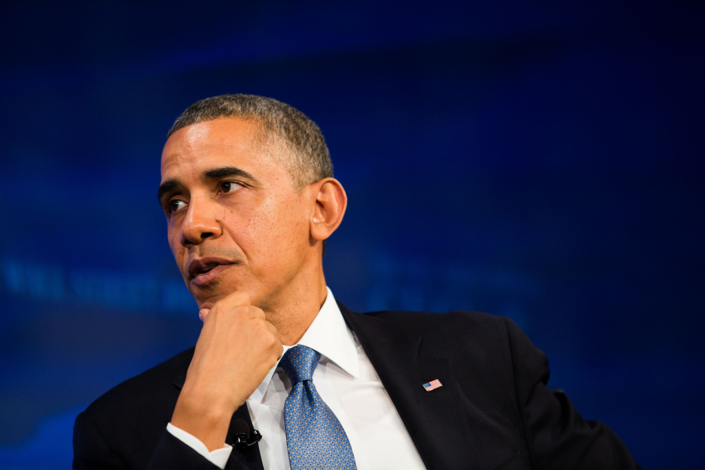 Obama Speaks At Wall Street Journal CEO Council Annual Meeting U.S. President Barack Obama responds to questions from Wall Street Journal Washington Bureau Chief Gerald Seib at the Wall Street Journal CEO Council annual meeting, at the Four Seasons Hotel, on November 19, 2013, in Washington, DC. Obama discussed immigration reform and the health care rollout, among other topics.