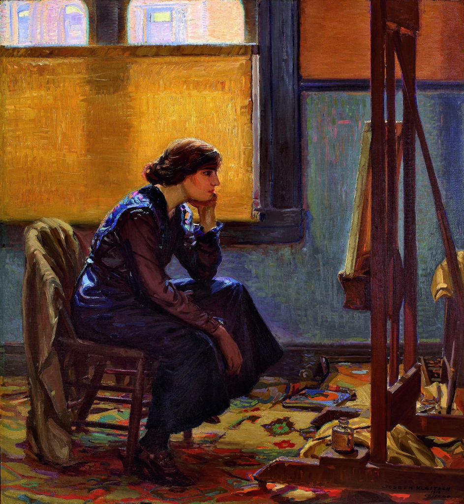 Joseph Kleitsch, Problematicus, 1918. Oil on canvas, 60 x 55 inches. Collection of Robert and Susan Ehrlich
Joseph Kleitsch, Problematicus, 1918. Oil on canvas, 60 x 55 inches. Collection of Robert and Susan Ehrlich