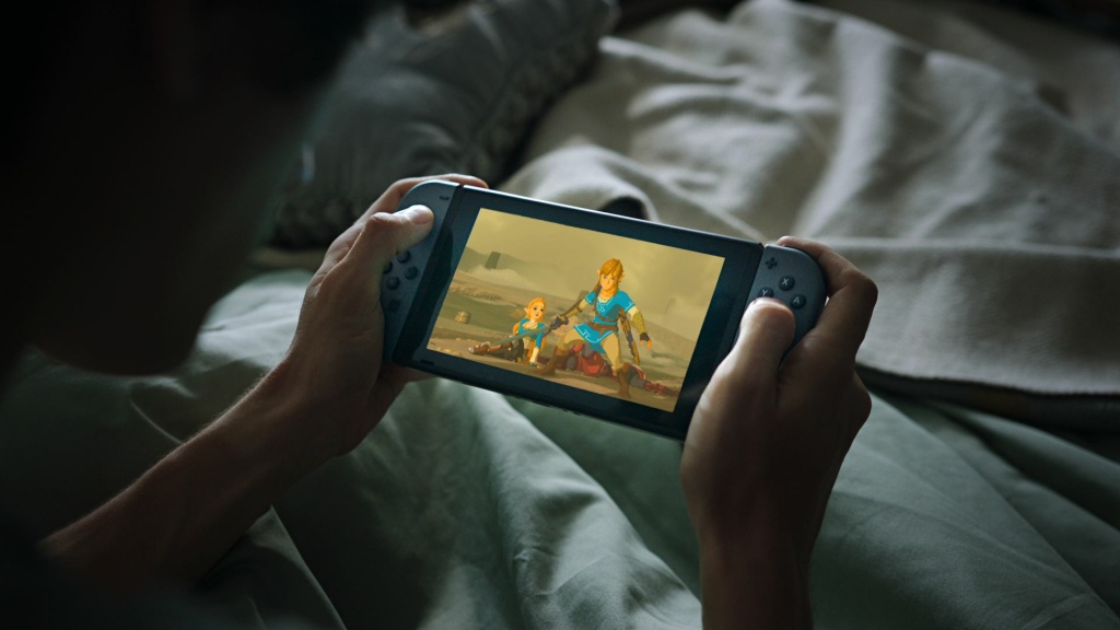 A promotional shot of the Nintendo Switch, a video game console capable of literally being picked up and taken on the move without sacrificing the playing experience. A promotional shot of the Nintendo Switch, a video game console capable of literally being picked up and taken on the move without sacrificing the playing experience.