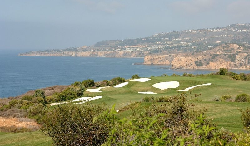 Trump Golf Course Palos Verdes For years, now-President Trump fought with the city of Rancho Palos Verdes, Calif., over the Trump National Golf Club. The club is seen here in 2006.
