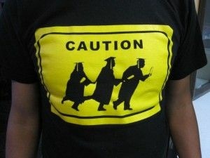 A student activist's t-shirt at a "coming out" event in Orange County, Calif., March 2011