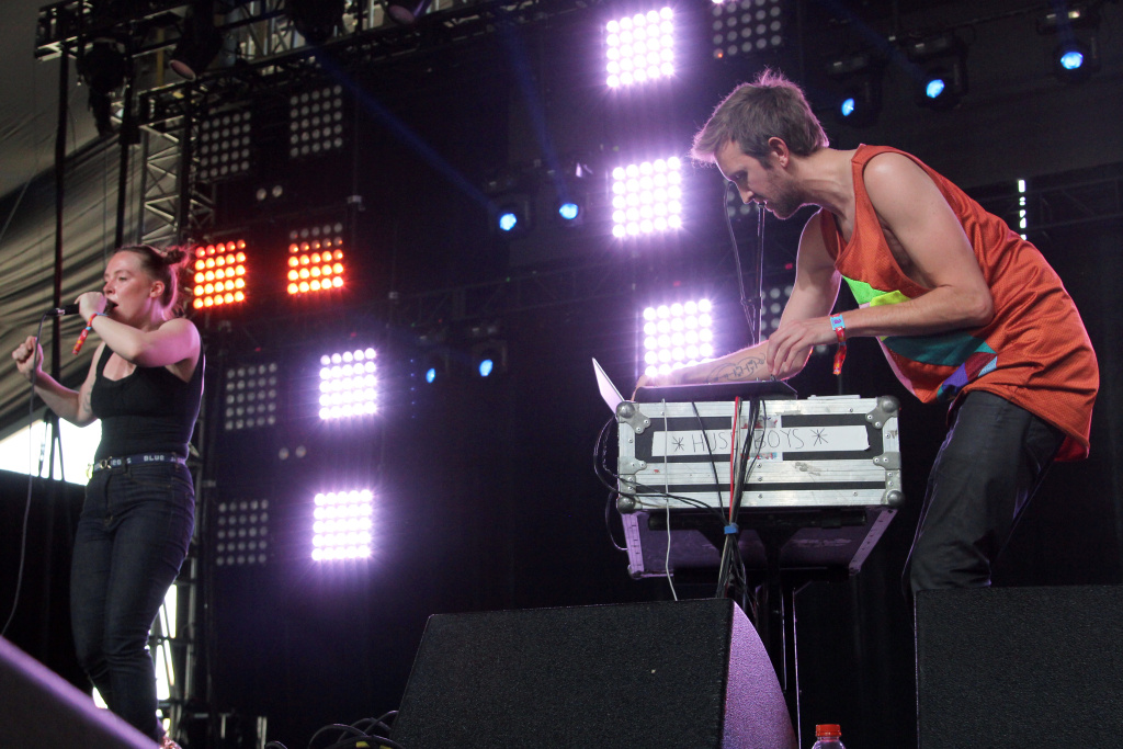 Coachella Day One -- Sylvan Esso performs on Day One of the Coachella Music Festival.