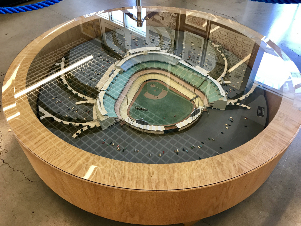 The original model of Dodger Stadium that Walter O'Malley had in his office. The original model of Dodger Stadium that Walter O'Malley had in his office.