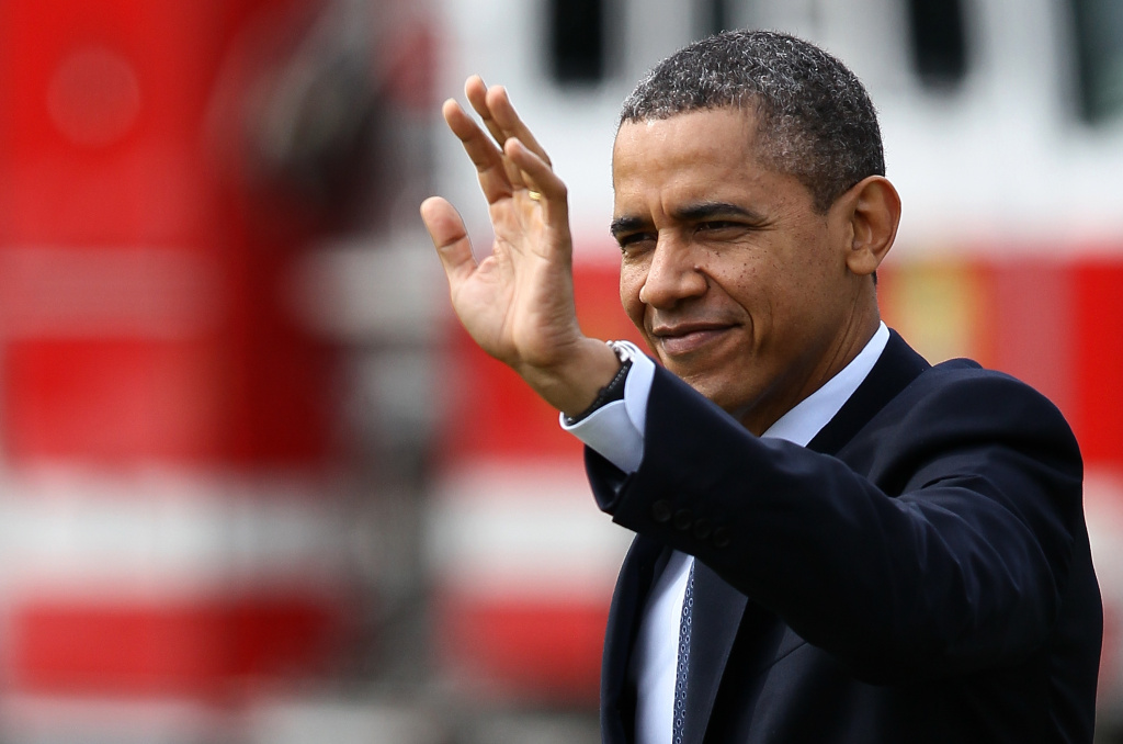 President Obama Departs The White House En Route To Petersburg, Virginia U.S. President Barack Obama departs the White House March 9, 2012 in Washington, DC.