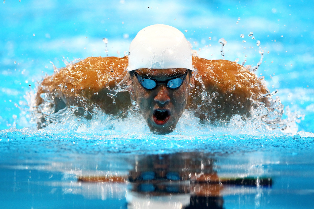 2012 U.S. Olympic Swimming Team Trials - Day 5 OMAHA, NE - JUNE 29: Michael Phelps competes in preliminary heat 12 of the Men's 200 m Individual Medley during Day Five of the 2012 U.S. Olympic Swimming Team Trials at CenturyLink Center on June 29, 2012 in Omaha, Nebraska. (Photo by Al Bello/Getty Images)