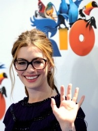 Mercer 17023 Actress Anne Hathaway arrives at the premiere of Rio at the Chinese theater in Hollywood, California, on April 10, 2011.