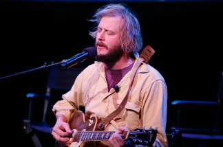 Mercer 18841 Musician Justin Vernon of Bon Iver performs on stage.