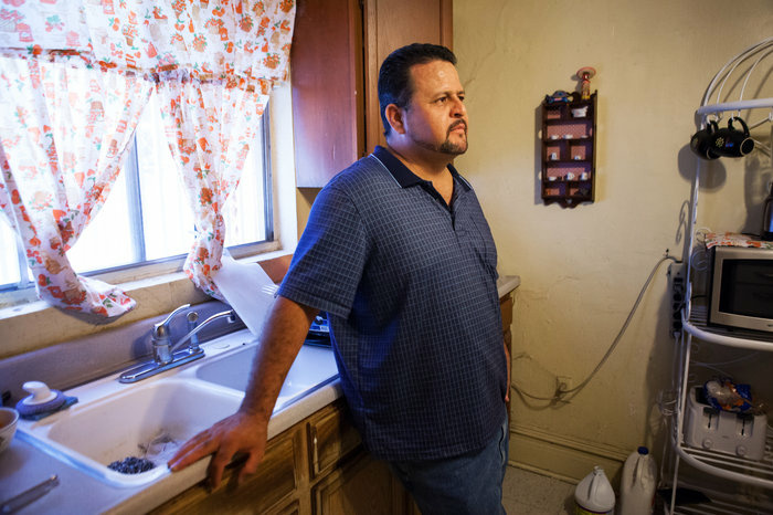 Palma stands in the kitchen of his family's home. Getting the paperwork to prove his citizenship while he was in jail was hard — he didn't have money to call his mother, so he was forced to send letters asking her for documents. Palma stands in the kitchen of his family's home. Getting the paperwork to prove his citizenship while he was in jail was hard — he didn't have money to call his mother, so he was forced to send letters asking her for documents.