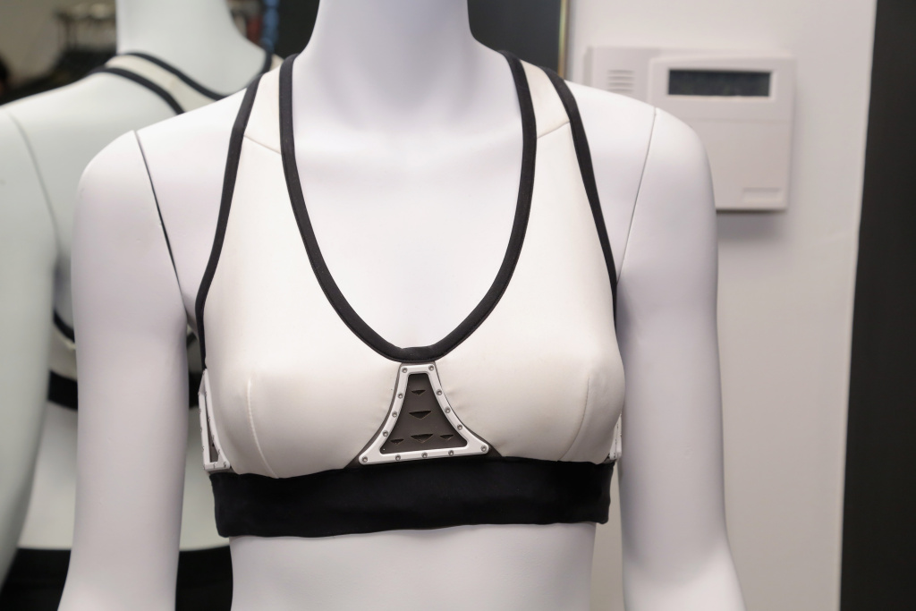 Intel Cocktail Party Chromat Aeros Connect Sports Bra, powered by Intel Inside, shown during New York Fashion Week on September 9, 2016.