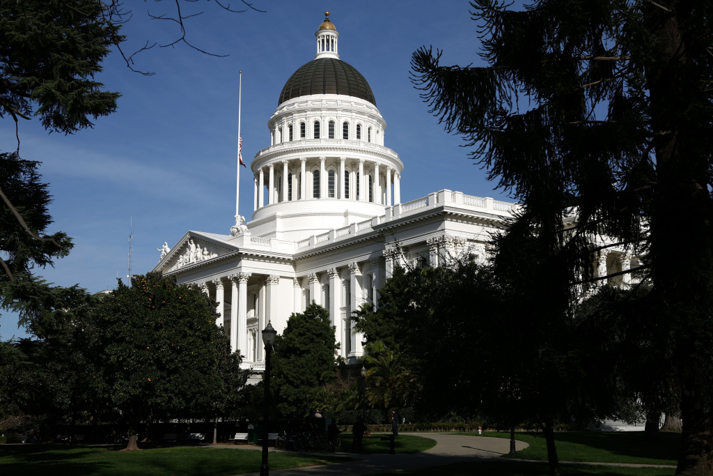 California state capitol A view of the California State Capitol February 19, 2009 in Sacramento, California.