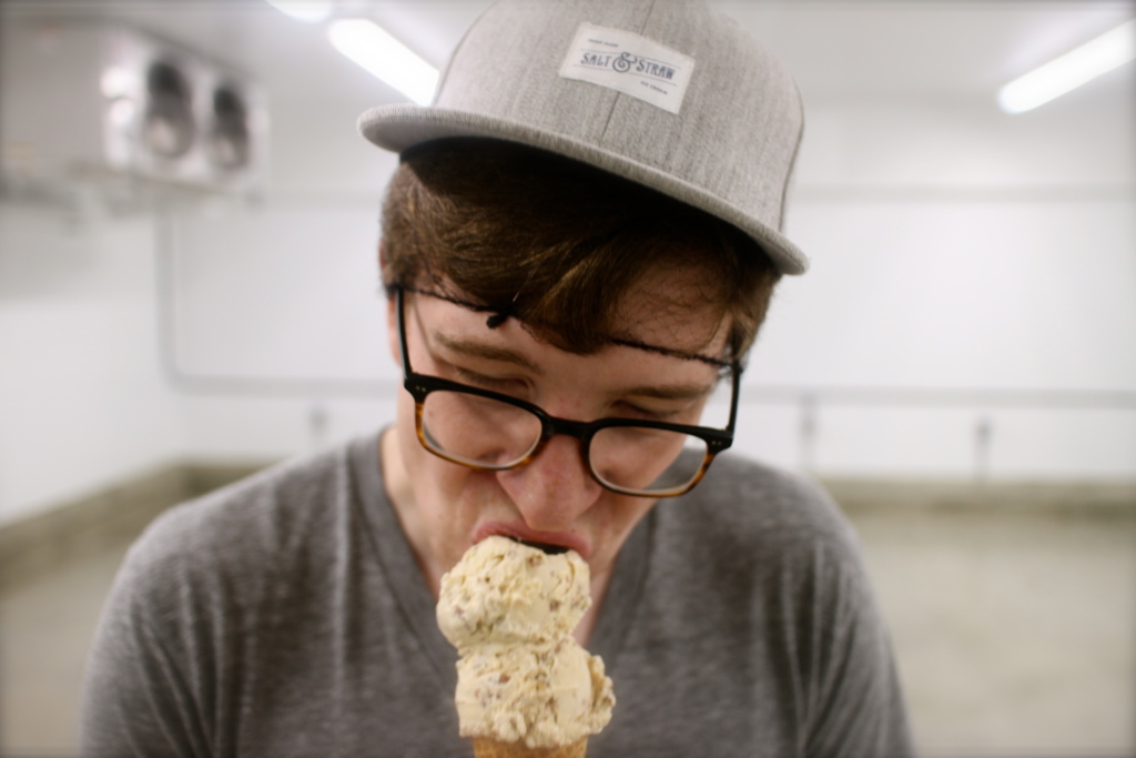 Tyler Malek, the co-founder/head ice cream maker for the ice cream shop, Salt and Straw. Tyler Malek, the co-founder/head ice cream maker for the ice cream shop, Salt and Straw.