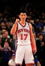 Jeremy Lin of the New York Knicks reacts reacts during a game against the Dallas Mavericks at New York's Madison Square Garden, February 19, 2012.