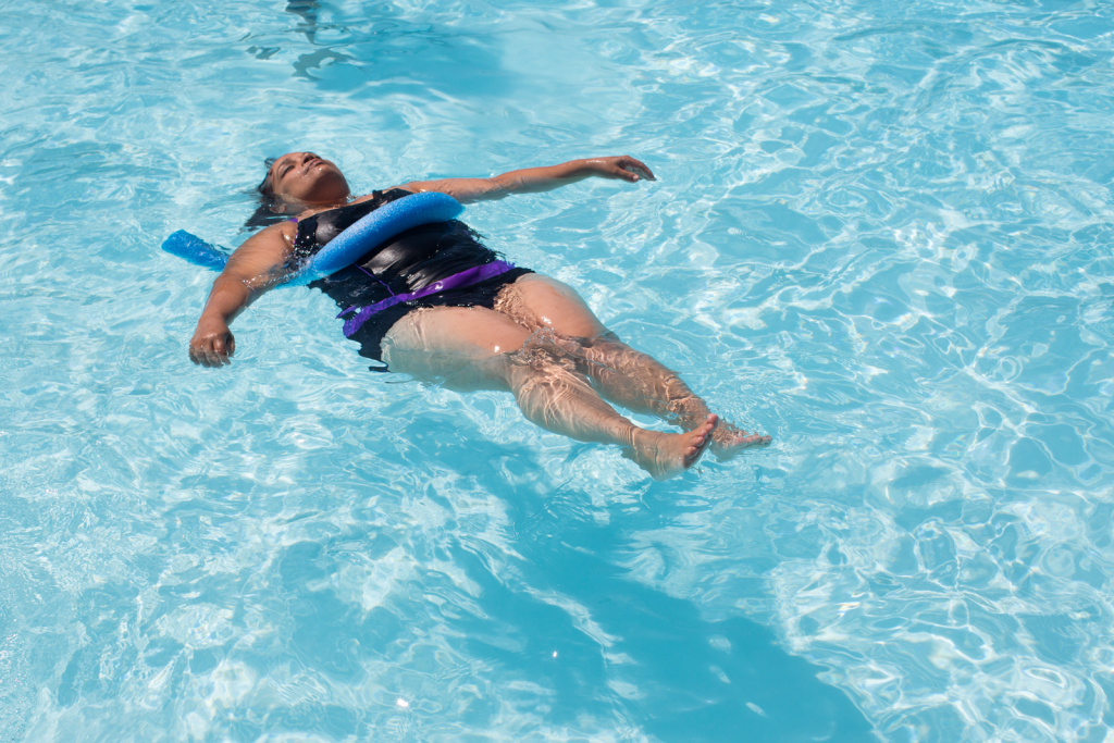 Heat Wave Hot Los Angeles A woman cools off at the Glassell Park Pool on June 28th, 2013.