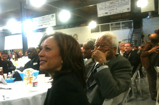 Kamala Harris attends the Los Angeles County Federation of Labor’s annual Martin Luther King breakfast on Friday, Jan. 14, 2001. The state's first African-American and female attorney general spoke later, vowing to enforce laws on wages and working conditions and fight perpetrators of mortgage fraud.