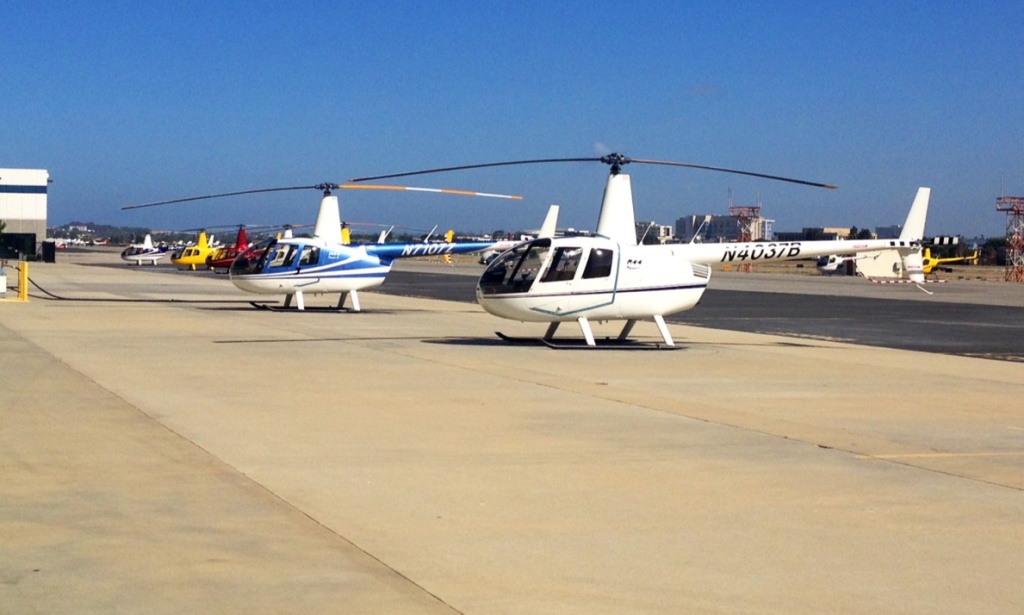 Chopper noise provision in appropriations bill Two helicopters await inspection at the Robinson Helicopter Company manufacturing plant in Torrance. The company is the largest helicopter operator at the city airport's and the world's leading manufacturer of civilian helicopters.