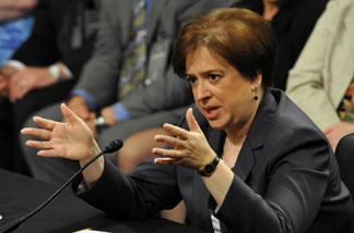 US Supreme Court nominee Elena Kagan testifies on the second day of her confirmation hearings on Capitol Hill on June 29, 2010 in Washington, DC.