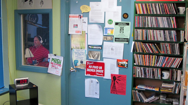 RADIO CALIFORNIA REPORT The KDRT studios, with DJ Dave Reynolds at the controls.