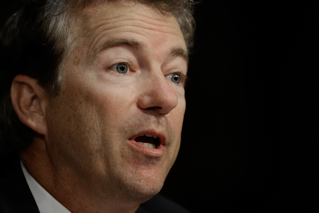 Kerry And Hagel Testify At Senate Hearing On Use Of Force Against Syria Sen. Rand Paul (R-KY) questions U.S. Secretary of State John Kerry during Kerry's testimony before the Senate Foreign Relations Committee on the topic of