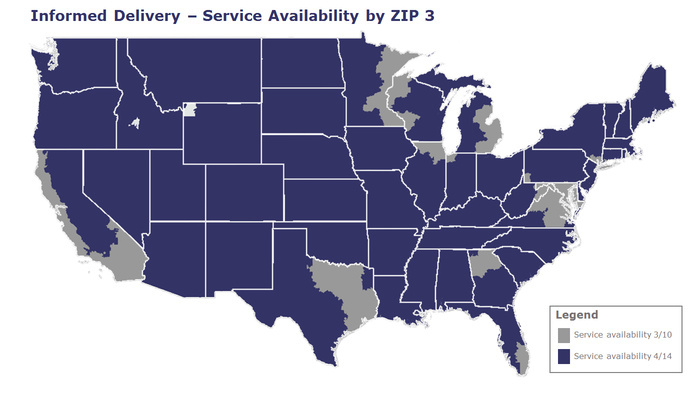 USPS Informed Delivery service On April 14, Informed Delivery will be available nationwide.