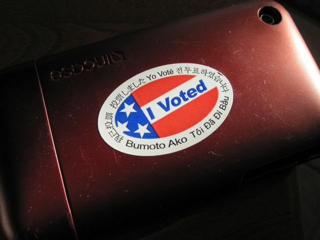 A perfectly good place to put my voter sticker, November 2, 2010 A perfectly good place to put my voter sticker, November 2, 2010
