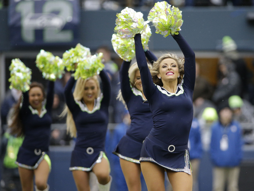 NFC Championship Football The Seattle Seahawks cheerleaders perform during the first half of the NFL football NFC Championship game against the Green Bay Packers Sunday, Jan. 18, 2015, in Seattle. (AP Photo/David J. Phillip)
